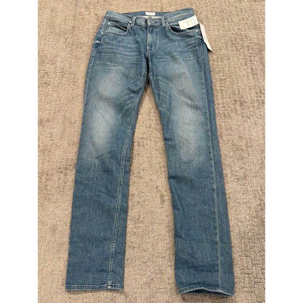 Hudson Blake Slim Straight Blue Denim Stretch Blue Jeans W 30 L 34 NWT (S1)